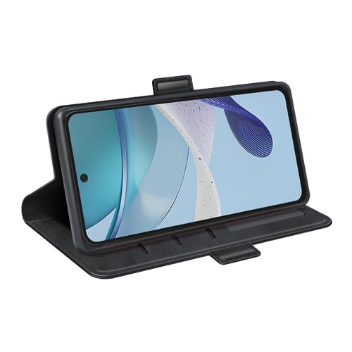 Capa Capinha Carteira Preta Com Porta Cartão Compatível Com Moto G73 - (Hard Glass Store)