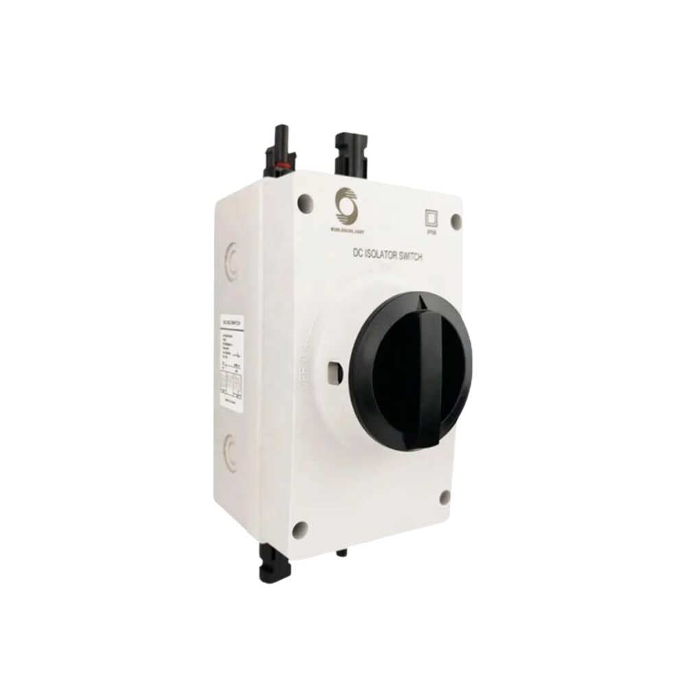 Boîtier avec interrupteur sectionneur 1000 VDC 32 A avec connexion MC4 1 entrée