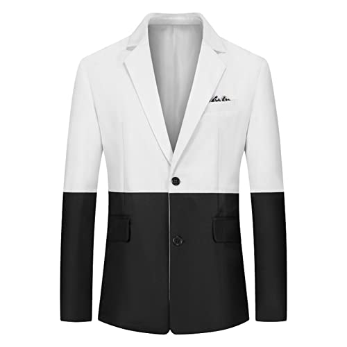 Men's Slim Fit Blazer 1 Buttons Stylish Business Suit Sports Coats Lightweight Single Breasted Lapel Prom Jacket
