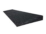 Rampe d'accès en caoutchouc | 1000 x 250 x 30 à 110 mm | Rampe de seuil | Rampe de seuil de porte | Rampe de seuil pour voiture, garage (1000 x 250 x 43 mm)