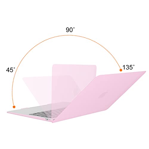Image of MOSISO Compatible with MacBook Air 13 inch Case 2022 2021 2020 2019 2018 Release A2337 M1 A2179 A1932 Touch ID, Plastic Hard Shell Cover Compatible with MacBook Air 13.3 inch Case, Clear Pink