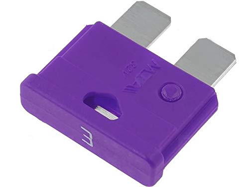MTAAMFA-3A Automotive Mini Blade Fuse 3A 32V 11.9mm Pack of 5
