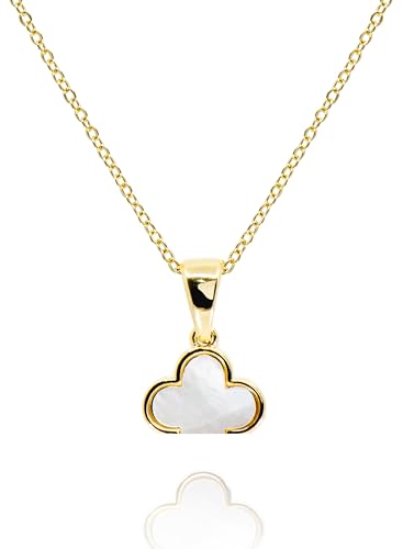 Collier trèfle à quatre feuilles pour femme • Pendentif trèfle porte-bonheur en nacre blanche noire rose bleu menthe vert menthe • Bijoux cadeaux...