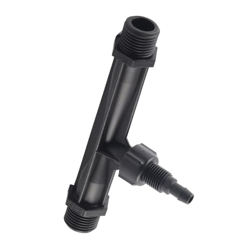 ViaGasaFamido Bewässerungsdünger-Injektor Gartenbewässerungsrohr Venturi-Dünger-Mischer-Gerät Landwirtschafts-Werkzeug für 1/2 3/4 oder 1 BSP-Einlass- / Auslassanschluss(1/2)
