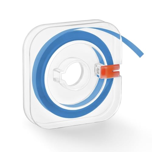 YUVKIN 1 Pcs Strisce Abrasive Interdentali, Strisce per Polire e Rimuovere Tartaro Denti, Dental Polierstreifen per Sbiancamento e Pulizia, Filo Interdentale per Orale (4mm x 6mm) (Blu)