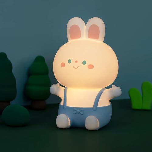 Image of Desidiya Small Bunny Rechargeable Silicone Night Lamp - Rabbit Night Lamp, Kids Night Light, Nursery Decor, Birthday Gift, Silicone LED Light
