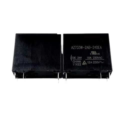 Relais AZ733W-2AB-24DEA miniature 24V CC 10A 6 broches pour circuit imprimé - Lot de 10 pièces
