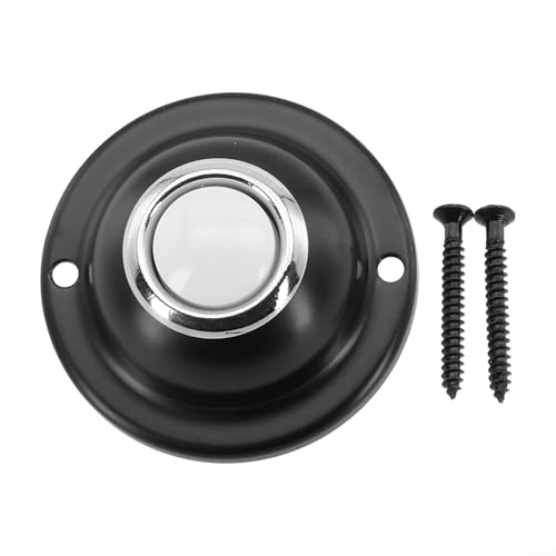 Botón de timbre redondo de metal,Interruptor de timbre de puerta delantera iluminado LED con cable negro,Para entrada de casa resistente a la intemperie