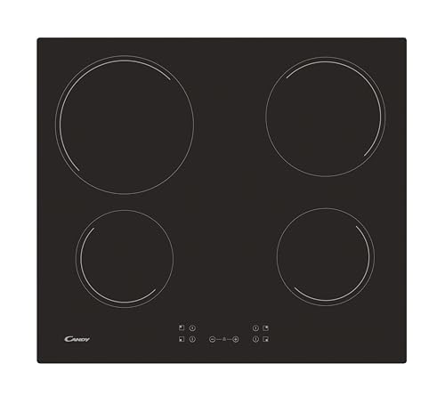 Idea Candy Piastra in vetroceramica CH64CCB 4U2, 4 fuochi, 60 cm, Nero