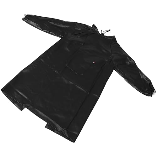 Tablier cuisine imperméable noir à manches longues contre les acides