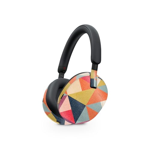 Image of MightySkins Glossy Glitter Skin Compatible with Sony WH-1000XM5 Headphones - Bright and Happy | Protective, Durable High-Gloss Glitter Finish | Easy to Apply