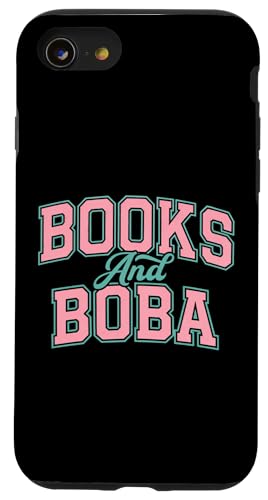 Books And Boba Design Cozy Reading Aesthetic Book Lover Boba �X�}�z�P�[�X iPhone SE (2020) / 7 / 8 �p