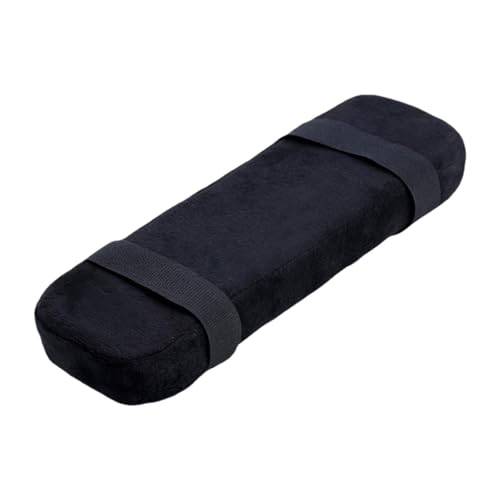 MetieFasia Chair Armrest Pad Armrest Cushion with Elastic Straps, Elbow Pillow Chair Arm Rest Cover for Computer Gaming Chairs, Black