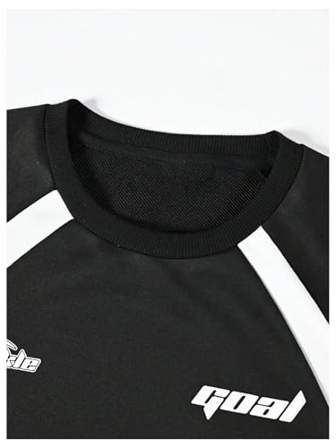 Men's Graphic Sweatshirts Color Block Long Sleeve Crewneck Pullovers Streetwear4