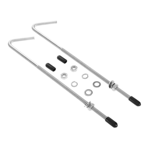 FRCOLOR Stainless Steel Battery Hold Down Kit Fit Car Truck Suv Battery Fastening Bolt Clamp Bracket Secure Power Supply Easy Installation