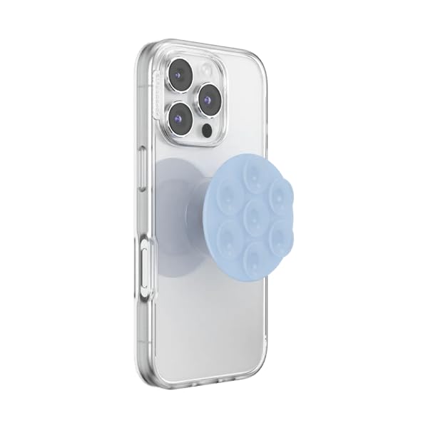 Image of PopSockets PopTop, Adhesive Phone Grip with Swappable Top, Light Blue - Frost