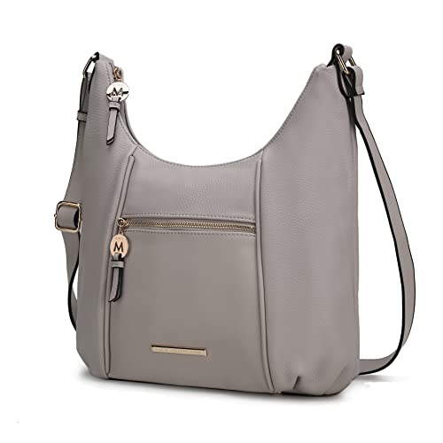 Image of MKF Collection Crossbody Bag for Women - PU Leather Hobo Handbag - Designer Side Messenger Purse, Shoulder Crossover