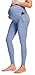 JOYSPELS Schwangerschafts-Leggings über dem Bauch mit Taschen, Nicht durchsichtig, Workout, Schwangerschafts-Leggings, Hell, blau, M
