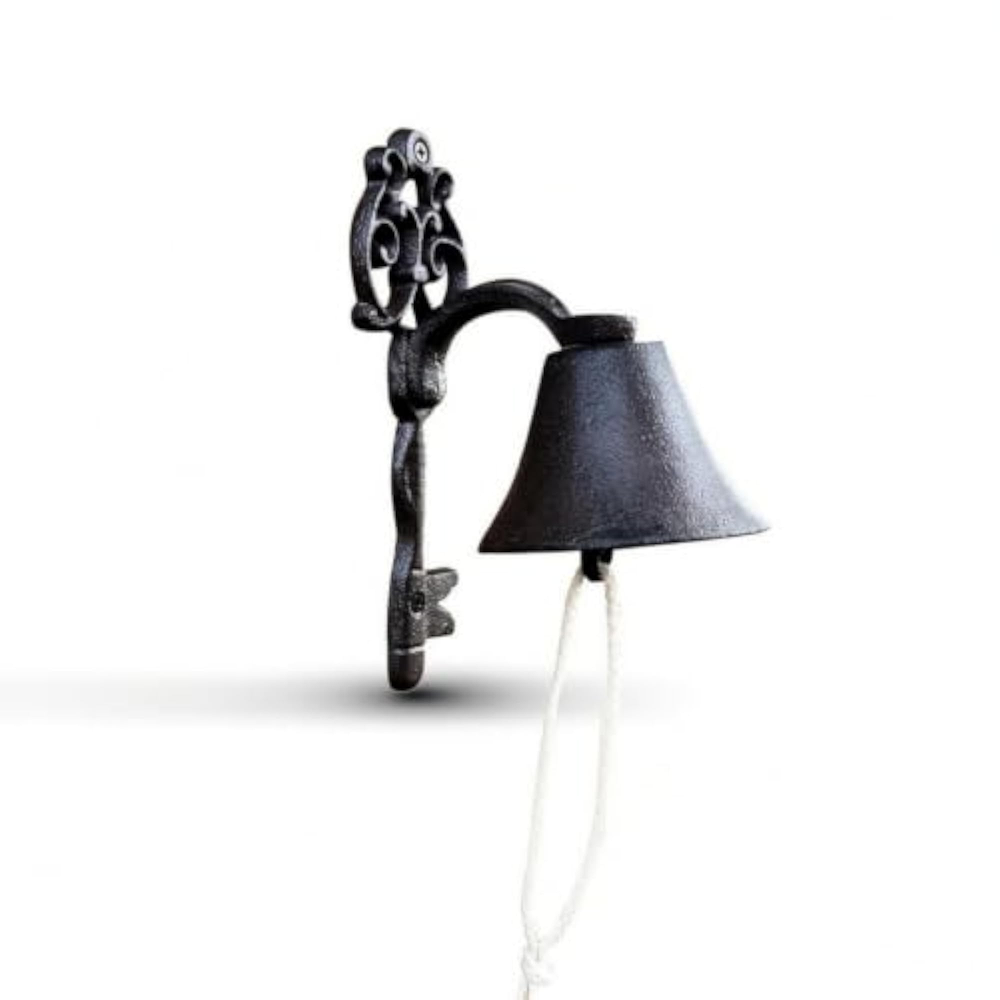 Rustic Wall-Mounted Bell with Pull Rope