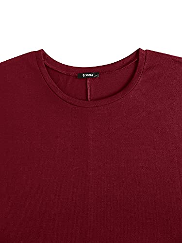 Image of ZANZEA Women's Off The Shoulder Batwing Tops Casual Loose Oversized Tshirts Long Sleeve Fall Pullover Sweater Tops