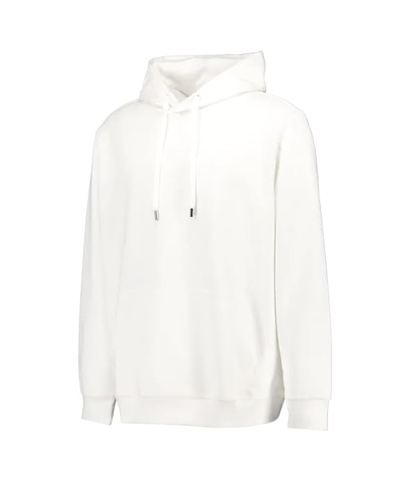 Padel Pro Shop Sudadera de Algodón Orgánico Blanco con Relieve 2025, Capucha y Bolsillo