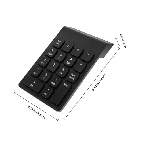 Teclado numérico inalámbrico negro y ratón portátil con conexión estable 2