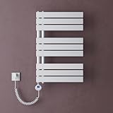 doporro Radiatore Elettrico da Bagno 76x50 cm 600 W con Termostato Digitale