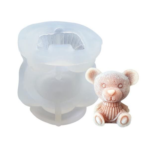 RKPM HOMES Ice Cube Mold I Silicone Teddy Bear Shape Ice Maker I Flexible 3D Cute Mould Tray DIY Tool I Drink Decoration for Holiday, Party, Whole Family to Make Lovely Ice Coffee, Juice, Cocktail