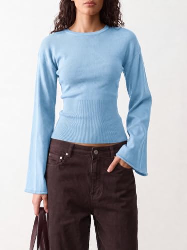Women's Bell Sleeve Knit Sweater - image 3