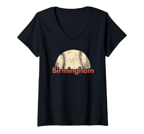 Mujer Retro Birmingham Alabama Camiseta Cuello V