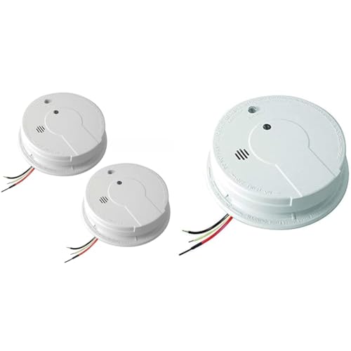 Image of Kidde Smoke Detector Hardwired Alarm with Battery Backup Interconnect 2 Pack + 1 Count