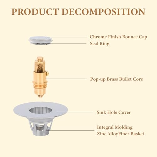 Bathroom Sink Stopper with Hair Catcher - Use Code YEUGTASA - Image 3