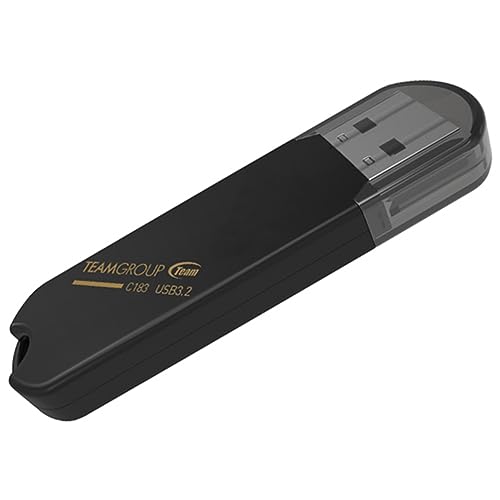 Team Group C183 USB-Flash-Laufwerk, 16 GB, USB Type-A 3.0 (3.1 Gen 1), Schwarz – USB-Flash-Laufwerke (16 GB, USB Type-A, 3.0 (3.1 Gen 1), Mütze, 7 g, Schwarz