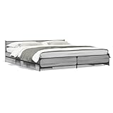 Sonoma gris, taille de matelas adaptée: 180 x 200 cm Super King (L x L) (le matelas n'est pas inclus)