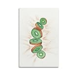 CMHONLY Dynamisches Aquarell-Poster, Kiwi-Scheiben, moderne 