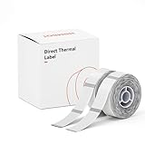 Cinta adhesiva para la impresora D11/D110/D101, 2 rollos de papel adhesivo impermeable para Niimbot D11, 14×30mm+14×40mm(Transparent)