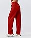 PINSPARK Sweat Suits for Womens 2 Piece Long Sleeve Sweatshirt Drawstring Sweatpants Loose Fitting Tracksuits Cozy Loungewear Set Soft Matching Sets Fall Fashion 2025, Red L