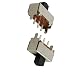 Aexit 5 Pcs Networking Products x DC 50V 0.5A ON-ON 2 Position SPDT Vertical Slide Switch Switches 3 Pin