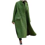 AAZJSS Womens Jackets Wool Jacket Women's Casual Lapel Button Down Coat Shacket Fall Peacoat Winter