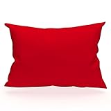 Funda americana Soleil d\'ocre Funda de Almohada Lisa de algodón US 50x70 cm roja
