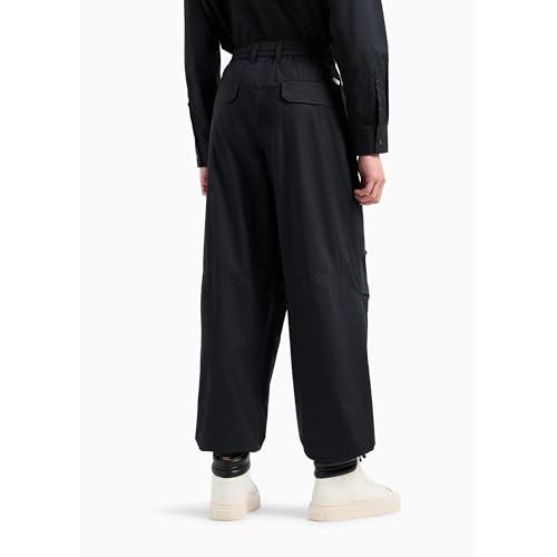 Armani Exchange Men's Cotton Twill Trouser with Elastic Waistband4