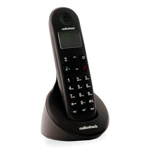 RadioShack Cordless Phone, Landline Phone with Caller ID and Phone Book Memory for Home or Office, Multiple Ring Tones for Customizable Notifications