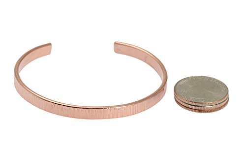 John S. Brana Chased Copper Cuff Bracelet - Handmade Jewelry - Durable Solid Copper (6.5 Inches) by John S. Brana - Image 3