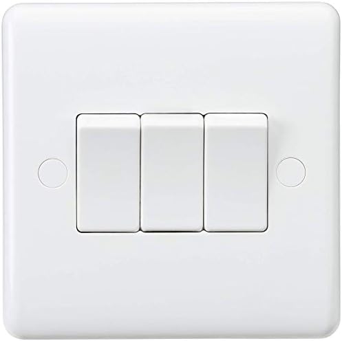 Knightsbridge CU1400 CU Curved Edge Single Pattress Box, White, 30mm