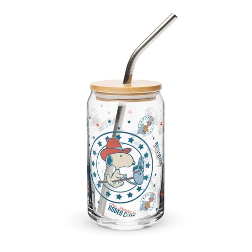Peanuts All American Rodeo Club Can-Shaped Glass