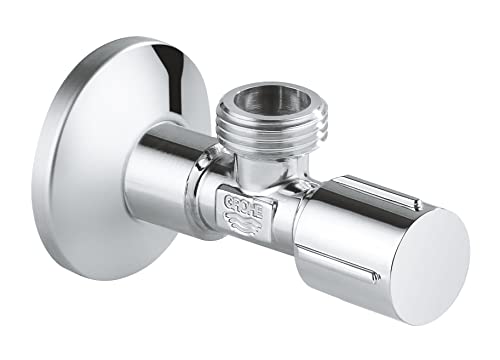 Price comparison product image Grohe 22041000 Angle Valve for Single Lever Mixer Tap with Roughened Thread for Simple Sealing,  Wall Connection 1 / 2 Inch with Slide Rosette