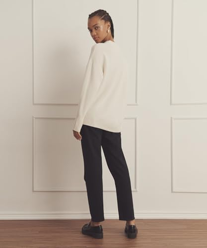 Womens Luxe Cashmere Oversized Crewneck Sweater4