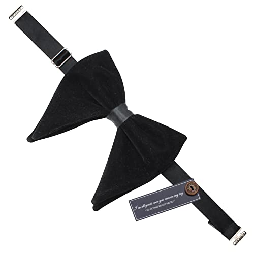 Image of Peluche Solid Essentials Butterfly Black Butterfly Bow Tie