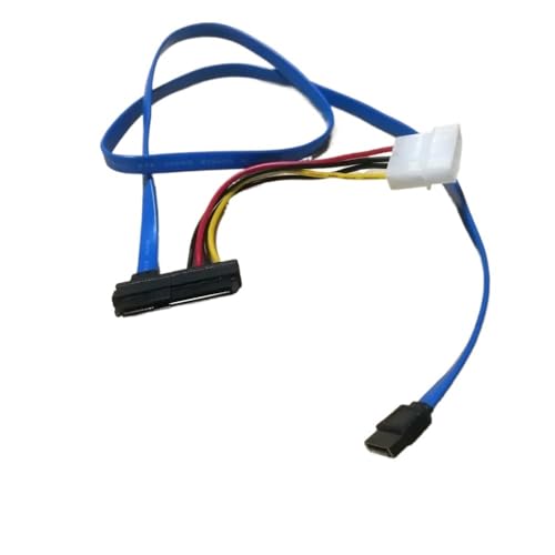 Cable SFF-8482 29p a SATA con alimentación IDE 4pin 70cm
