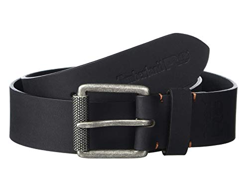 Timberland PRO Men's 40mm Workwear Leather Belt, Black/Roller Buckley, 34